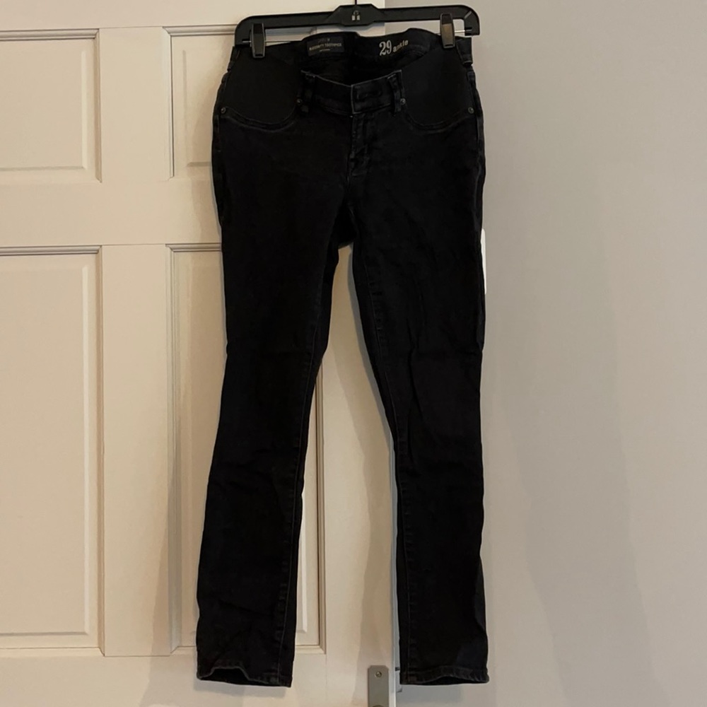 J. Crew Maternity toothpick jean, 29 ankle, black